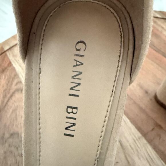 Gianni Bini Shoes Womens‎ Size 7M D'Orsay Ankle Tie Block Heel Pumps Pointed Toe - Picture 9 of 13